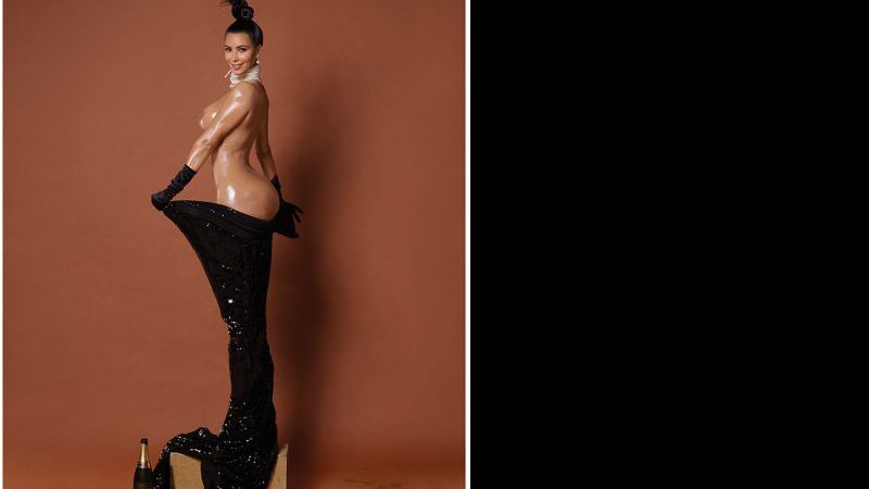 Imagem Veja novas fotos de Kim Kardashian como veio ao mundo