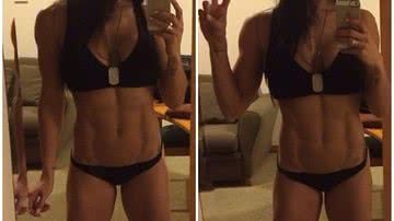 Imagem Bella Falconi mostra músculos em rede social