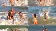 Imagem  Carla Perez curte praia com os filhos e manda mensagem pra Xanddy