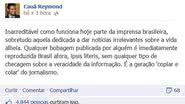Imagem Após boatos de separação, Cauã desabafa no Facebook. Veja