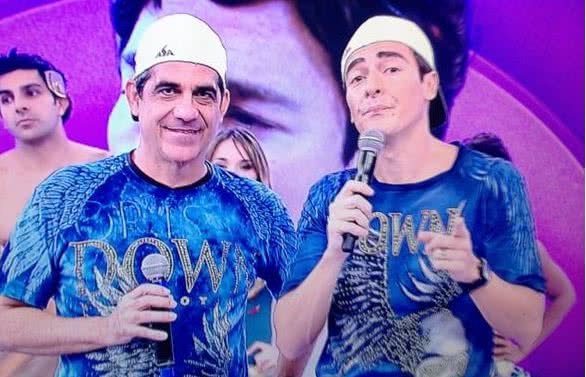 Imagem Rodrigo Faro se caracteriza de Durval Lélys