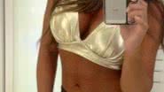 Imagem Nicole Bahls mostra barriguinha sarada e decote em foto
