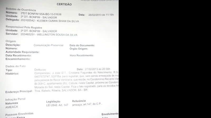 Imagem Subcelebridades do samba se estranham e racha vira caso de polícia em Salvador