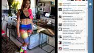 Imagem Solange Almeida mostra barriga sequinha antes da malhação