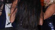 Imagem Solange Gomes vai a evento com vestido transparente