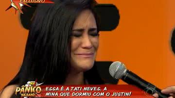 Imagem Chororô: Tati Neves não aguenta pressão em entrevista e vai às lágrimas