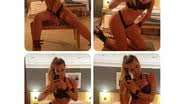 Imagem De lingerie, Veridiana Freitas mostra a seguidores look para o namorado
