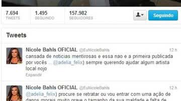 Imagem  Após matéria, Nicole Bahls ameaça jornalista do Bocão News