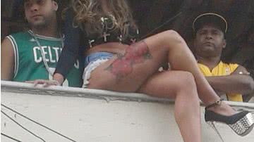 Imagem  Nicole Bahls mostra os bastidores do clipe que gravou com pagodeiros