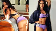 Imagem Com direito a topless, ex-BBB Jakeline Leal faz ensaio ousado como ring girl