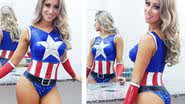 Imagem Carol Narizinho sensualiza de corpo pintado
