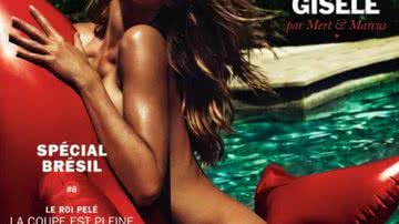 Imagem Gisele Bündchen posa nua e com Neymar em revistas em junho