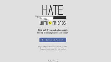 Imagem Aplicativo de Facebook indica “ódio” entre amigos