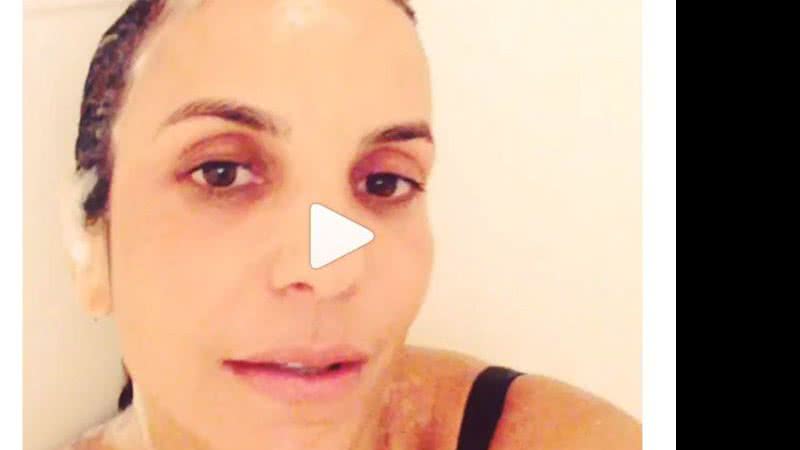 Imagem Ivete posta vídeo tomando banho após gravação de DVD