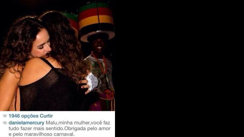 Imagem À frente da carreira de Daniela, Malu recebe elogios da amada