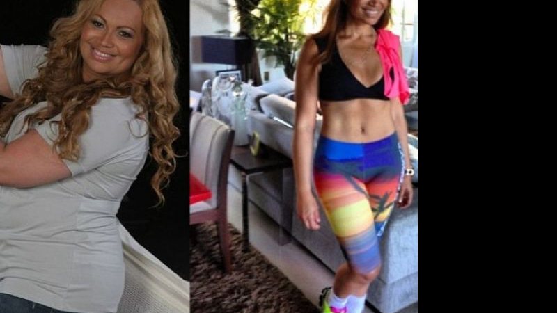 Imagem Solange Almeida posta foto de antes e depois de redução de estômago