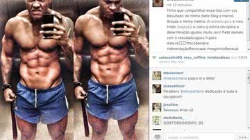 Imagem Exibido: Leo Santana posta foto mostrando os músculos