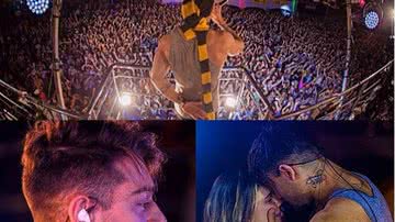 Imagem Lucas Lucco dá 'chega mais' em fã no palco