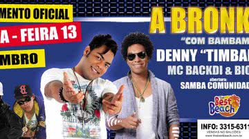 Imagem Denny da Timbalada fará participação especial no Show da Bronkka