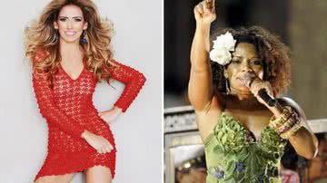 Imagem Margareth Menezes e Simone Sampaio na Arena Fonte Nova