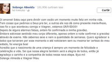 Imagem Bocão News antecipou e Sol confirmou: "Estamos grávidos", diz cantora 