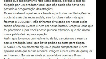 Imagem Apresentação da New Hit é cancelada em casa de show de Aracaju