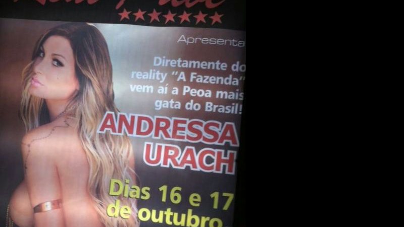 Imagem Andressa Urach volta a ser anunciada como stripper em Goiânia