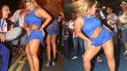 Imagem Mulher Filé rasga saia ao dançar em ensaio de escola de samba