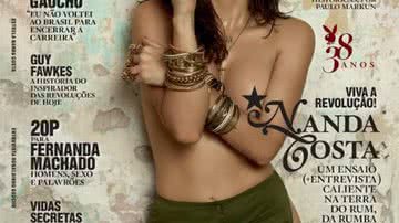 Imagem "Playboy" divulga capa de nu com Nanda Costa. Veja