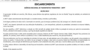 Imagem Otto Alencar rebate ANTT e atribui declarações para César Borges