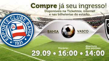 Imagem Ingressos para Bahia e Vasco já estão à venda
