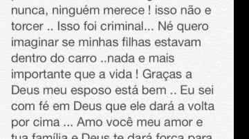 Imagem Mulher de Maxi Biancucchi repudia agressão de torcedores ao jogador