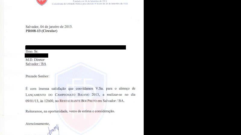 Imagem FBF realiza lançamento do Campeonato Baiano 2013 nesta quarta-feira