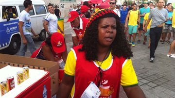 Imagem Ambulantes fazem protesto no Fifa Fan Fest de Salvador