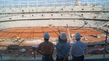 Imagem  Arena Fonte Nova atrai jornalistas internacionais