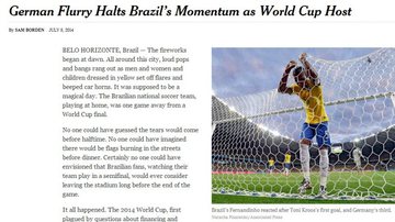Imagem Vexame brasileiro na Copa toma mídia mundial