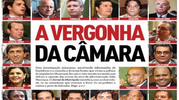 Imagem Jornal da Metrópole aponta vereadores que votaram a favor de João