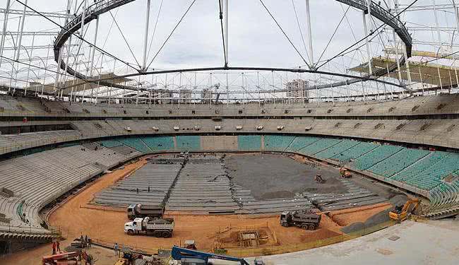 Imagem Gramado da Fonte Nova só ficará pronto em 15 de março