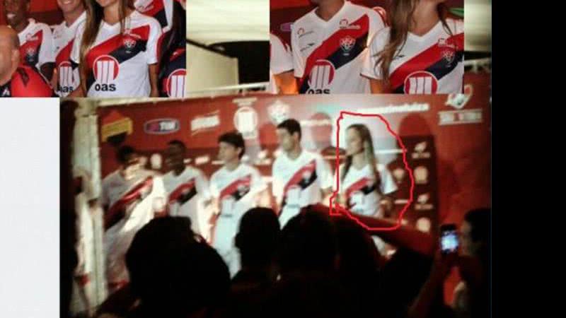 Imagem Torcedora do Bahia apresenta uniforme do Vitória e ‘tira onda’