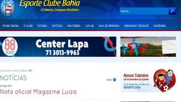 Imagem Bahia divulga comunicado e nega dívida da Magazine Luiza