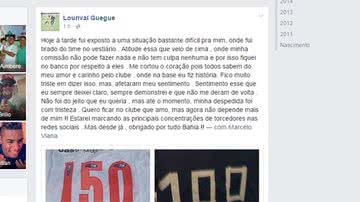 Imagem Joia da base desabafa e se despede do Bahia pelas redes sociais