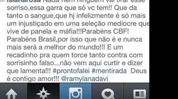 Imagem Esposa de Ramires dispara: “seleção medíocre que vive de panela e máfia”