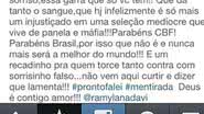 Imagem Esposa de Ramires dispara: “seleção medíocre que vive de panela e máfia”