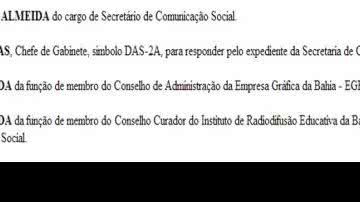 Imagem Olivia Santana, Robinson Almeida e Bobô são exonerados do governo