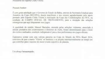 Imagem Secretário agradece ao Vitória por conta de cessão do Barradão