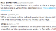 Imagem Jogadores do Vitória comemoram triunfo no Twitter