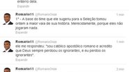 Imagem No Twitter Romário ataca Pelé e chama de Boçal 