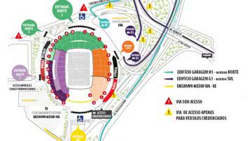 Imagem Confira acessos e estacionamentos para clássico deste domingo
