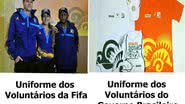 Imagem Voluntários detonam uniformes de programa do Governo Federal