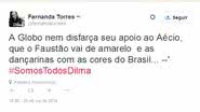 Imagem Faustão apresenta programa de amarelo e deputada critica: um tucano falso magro